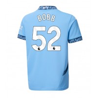 Camiseta Manchester City Oscar Bobb #52 Primera Equipación Replica 2024-25 mangas cortas